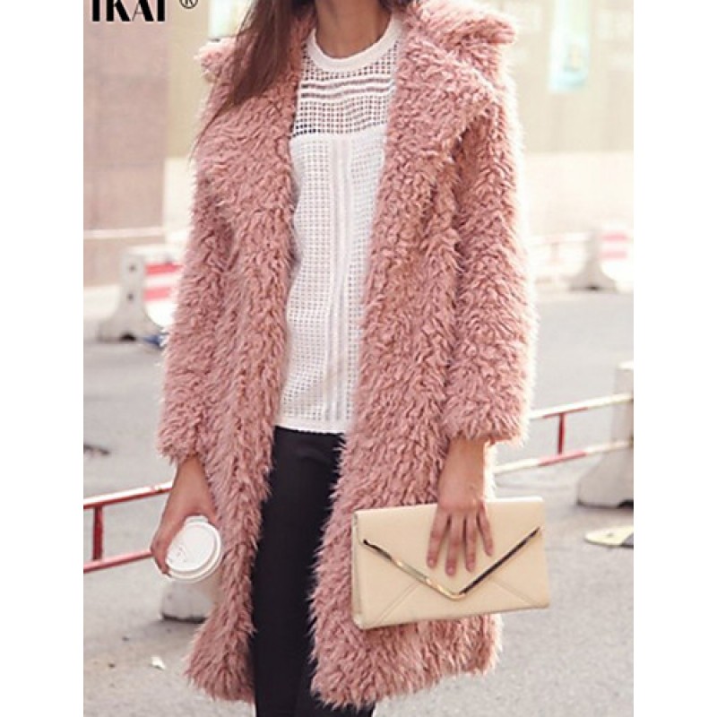 Winter Women's Solid Color Multi-color Coats &...