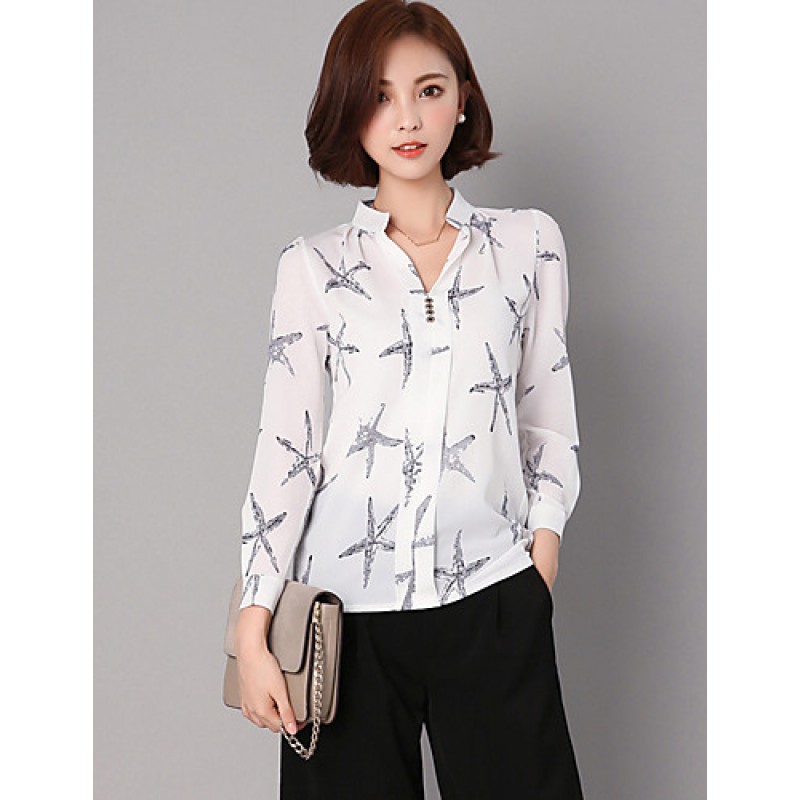 Women's Casual/Daily Street chic All Seasons Shirt...